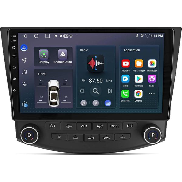Autoradio Android Da 10 Pollici Con 64 Gb Per Honda Accord 7 2003-2007 Carplay Android Auto Navigatore Bluetooth Dab+ Telecamera Posteriore-image