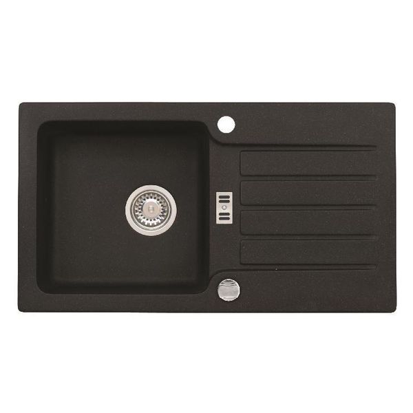 Alveus Cz Niagara 30 G-91 Nero (780X435Mm)+ Sifone A Scomparsa F-image
