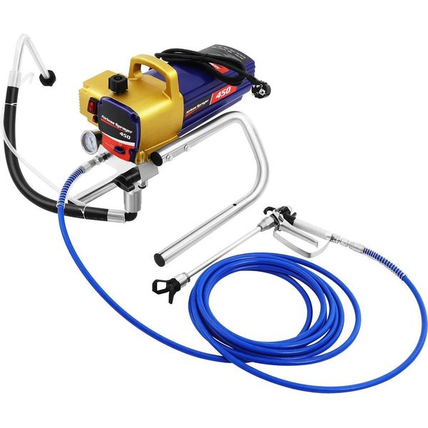 Spruzzatore Airless - Spruzzatore Elettrico Ad Alta Pressione - 1500 W - 220 V - 3300 Psi - 2,2 L/Min - Motore In Rame Puro - Spina Ue - Blu-image
