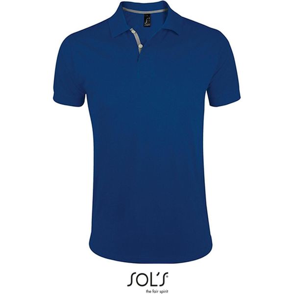 Sols 00574 | Polo Da Uomo Portland - Colore: Ultramarino/Grigio (Tinta Unita) - Taglia: L-image
