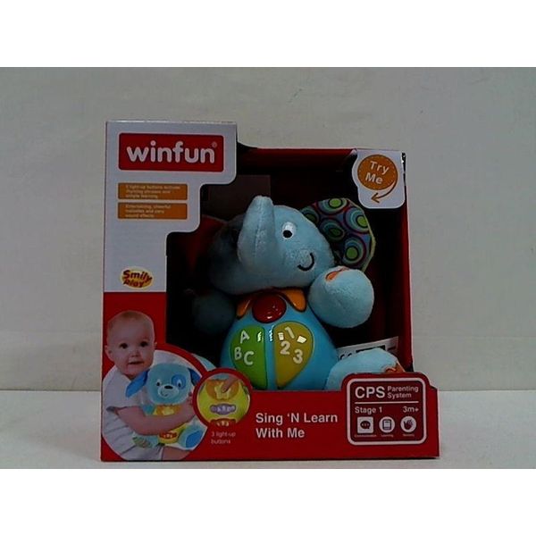 Winfun- Elefante Di Legno, Canta E Impara Con Me, Blu (689) Winfun-image