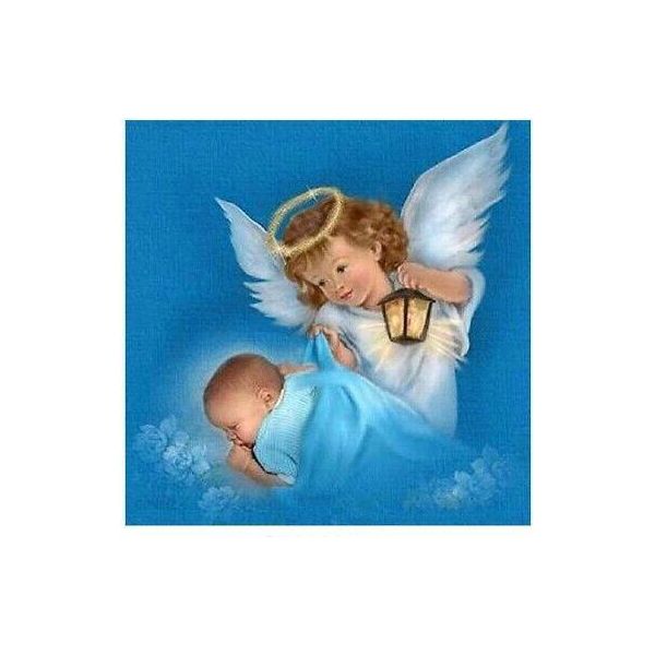 Norimpex Angelo In Mosaico Diamantato Con Bambino 30 X 40 Cm 1006966-image