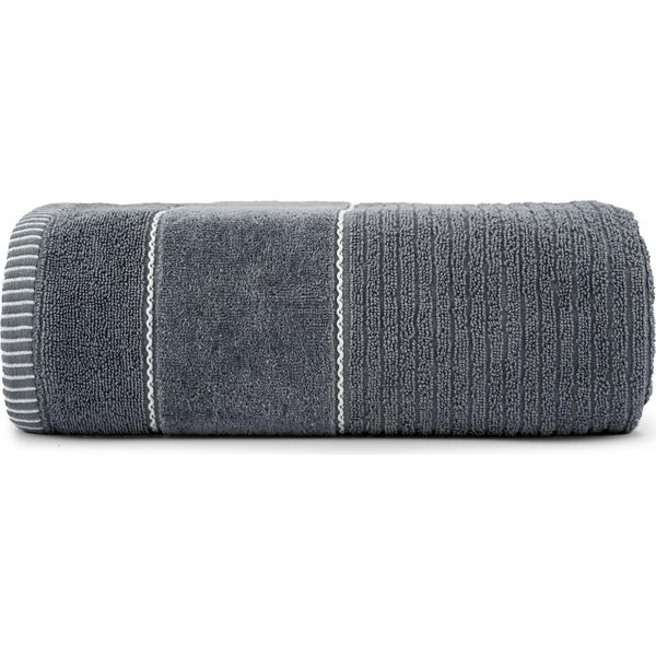 Asciugamano 50X90 Teo Grigio 470G 100% Cotone Con Velour-image