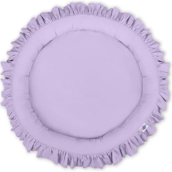 Nido Per Bambini Con Balza - Nido Da Gioco E Da Terra - Cotone Extra Morbido E Traspirante - Viola - Lavabile-image