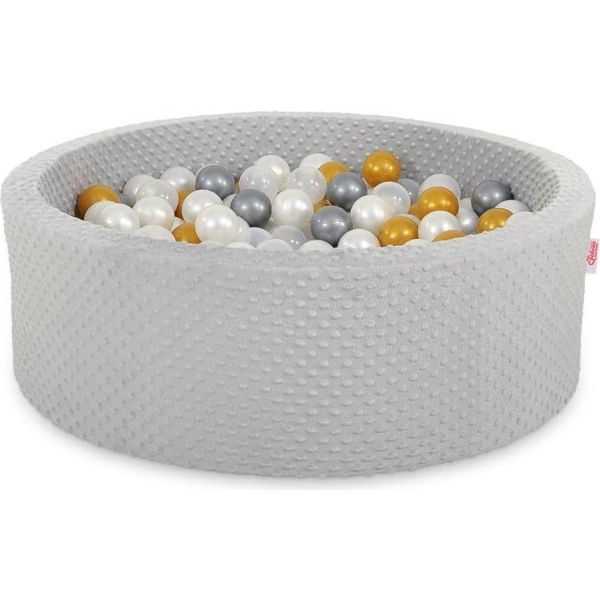 Laghetto Delle Palline, Piscina Per Giochi, Schiuma Sicura E Morbida - 300 Palline - LöStagbara Minky Hoes - Grigio-image