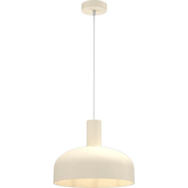 Lampada A Sospensione Da Cucina Scandinava Color Crema Ø30Cm E27-image