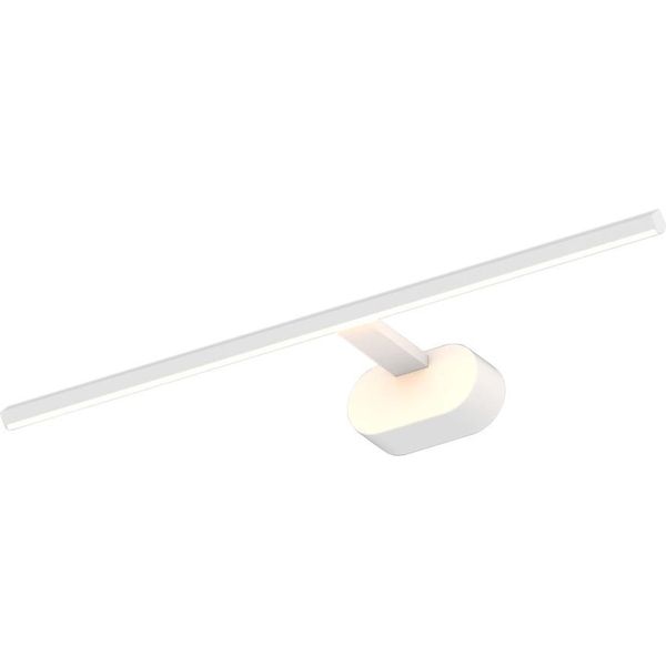 Lampada Da Parete Sopra Lo Specchio, Minimalista Bianca, Orizzontale, Allungata, 60 Cm, Colore Caldo, Led, 11W, Prado Milagro-image
