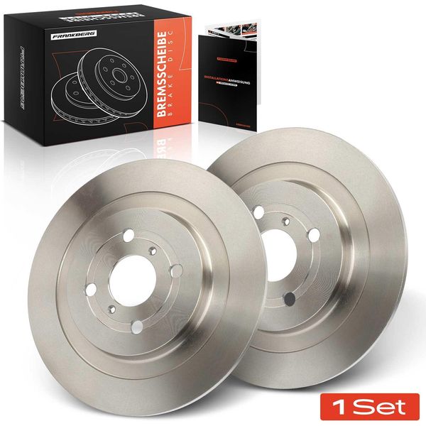 Frankberg 2X Dischi Freno Asse Posteriore Per Daihatsu Charade Viii Toyota Yaris Furgone/Hatchback 2005-2020-image