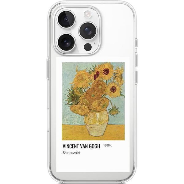 Custodia Per Iphone 14 Pro Max, Trasparente, Silicone Flessibile, Girasoli Di Van Gogh-image