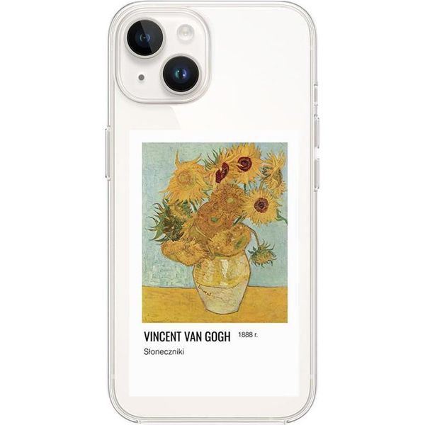 Custodia Per Iphone 14, Trasparente, Silicone Flessibile, Girasoli Di Van Gogh-image