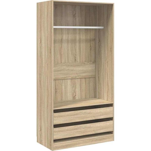 Vidaxl Armadio Rovere Sonoma 100X50X200 Cm Materiale A Base Di Legno-image