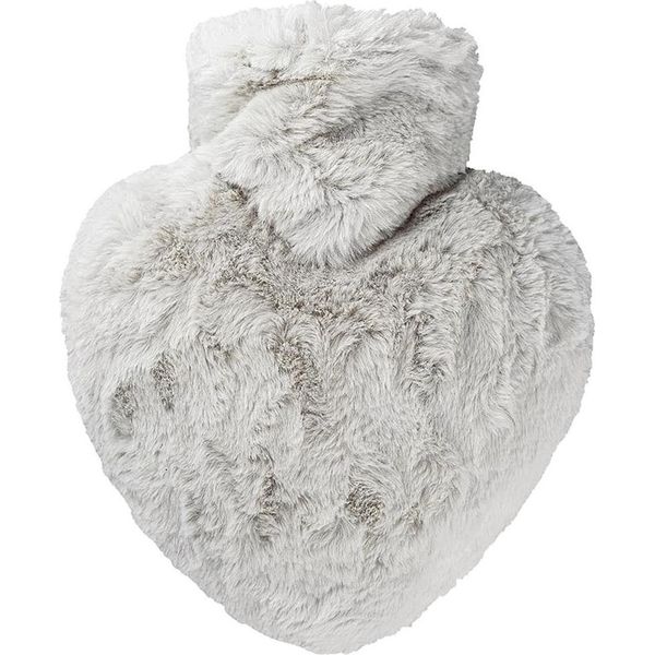 Hugo Frosch Borsa Dell'acqua Calda Cuore In Pile A Pelo Lungo 1 Litro Taupe-image