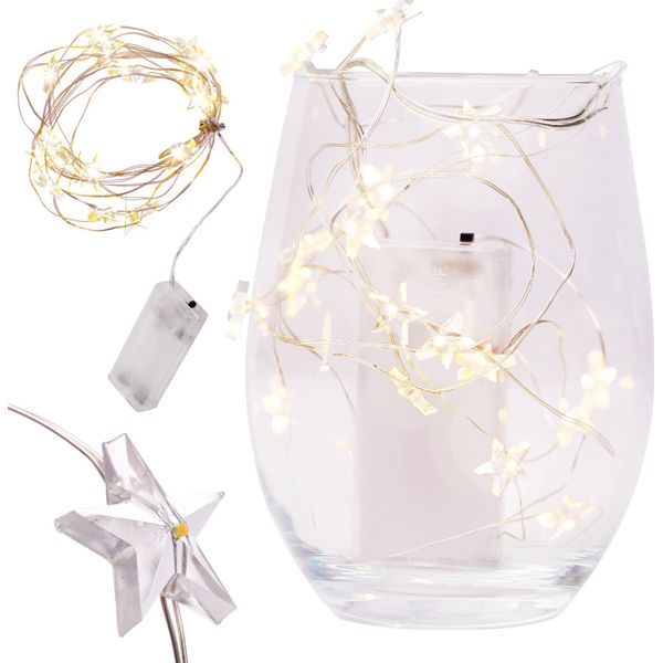 Stelle Decorative A Filo Aga Led 20 Led Bianco Caldo-image