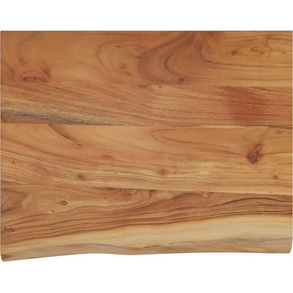Vidaxl Mensola A Muro 50X40X3,8 Cm Rettangolare In Legno Massiccio Di Acacia Bordo Albero-image