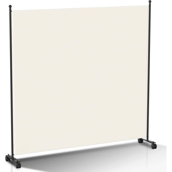Tolletour Schermo Su Rotelle Divisorio Per Esterni Giardino Parete Divisoria Spagnola 1 Pezzo Beige 187X181 Cm-image