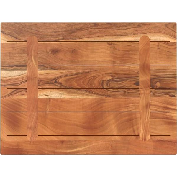 Vidaxl Piano Da Tavolo 90X60X2,5 Cm Rettangolare In Legno Massiccio Di Acacia-image