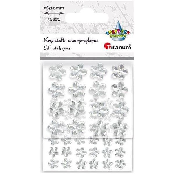 Fiori Di Cristalli Autoadesivi 52Pz Argento-image