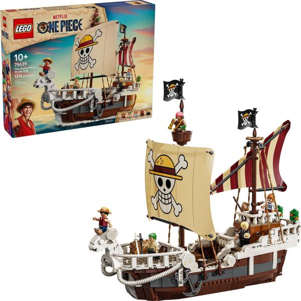 Lego One Piece - La Nave Pirata Dell'agnello Volante (Going Merry) - Playset Con 5 Minifigure - Inclusi Ruffy, Zoro E Nami - Giocattolo Costruibile - Regalo Per Ragazzi, Ragazze E Appassionati Dai 10 Anni In Su - 75639-image