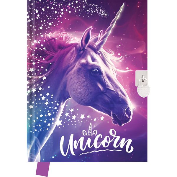 Agenda Unicorno Con Lucchetto 14X18Cm 80 Fogli-image
