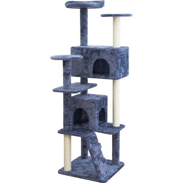 Aga Tiragraffi Per Gatti 170 Cm Bianco E Grigio-image