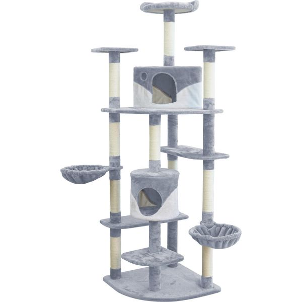 Aga Tiragraffi Per Gatti 200 Cm Bianco E Grigio-image