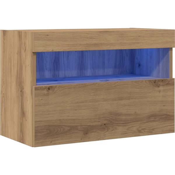 Vidaxl Mobile Tv A Parete Artisan Oak 60 X 30 X 40 Cm Materiale A Base Di Legno-image