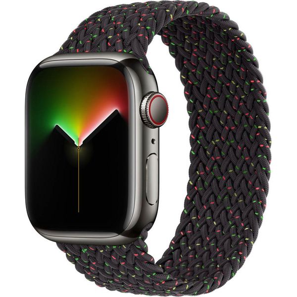 Apple Solo Loop Intrecciato Per Watch | 44/45/46/49 Mm - Taglia 9 - Unità Nera-image