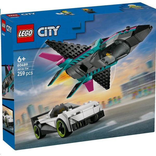 Lego® City 60489 Aereo A Reazione Contro Auto Da Corsa-image