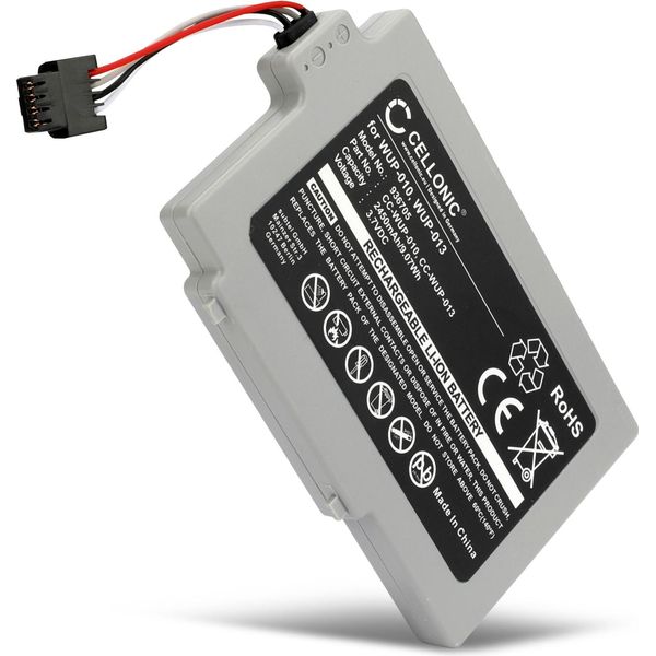 Cellonic, Batteria Per Console Di Gioco Compatibile Con Nintendo Wii U Gamepad, WUP-010, WUP-013 (3.7V, 2450Mah)-image