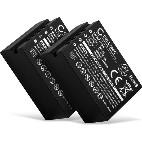 Cellonic, Batteria Per Fotocamera Compatibile Con Fujifilm Gfx 50S, Gfx 50R, GFX100 (1300Mah, 10.8V) 2X-image