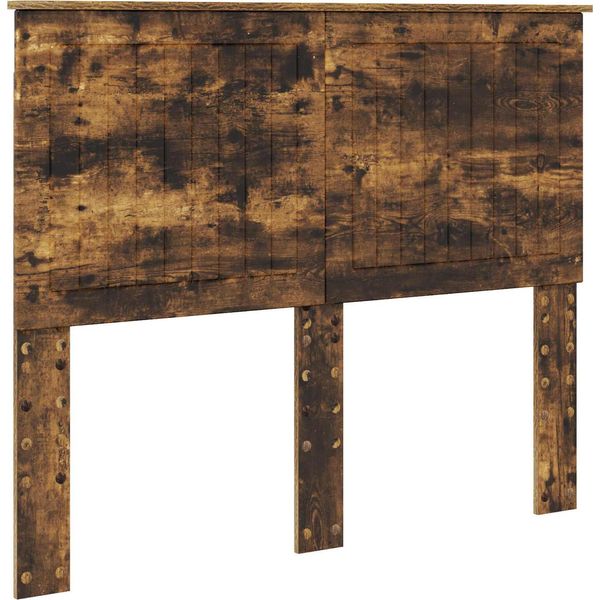 Vidaxl Testiera Con Testata In Rovere Fumé 135 Cm Materiale A Base Di Legno-image
