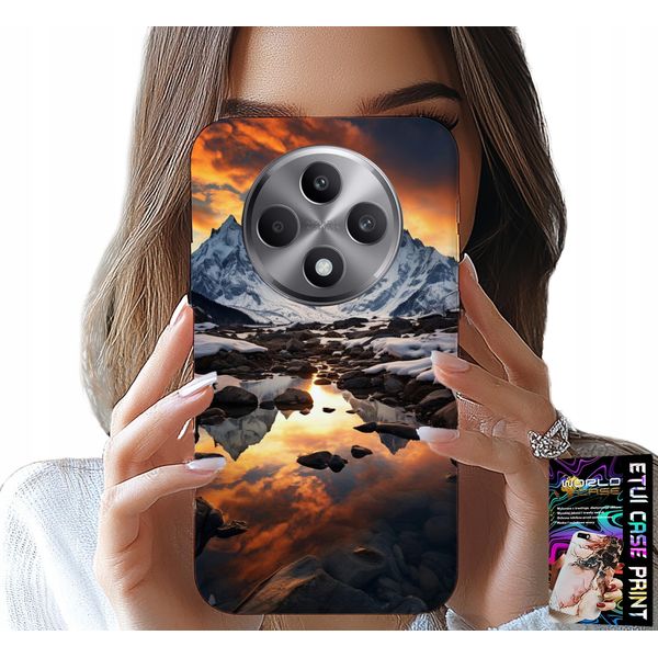 Custodia Per Oppo Reno12 F / 12Fs 5G - Fiume, Montagne, Cime, Everest + Pellicola Protettiva-image