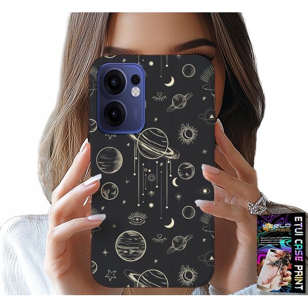 Custodia Per Oppo Find X5 Lite - Cosmo Pianeti Stelle Luna + Vetro-image