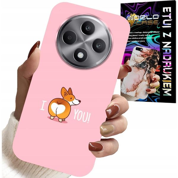 Custodia Per Oppo Reno12 F / 12Fs 5G - Divertenti Motivi I Love You Cagnolino Custodia-image