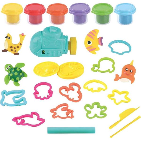 Playgo Set Di Argilla Per Le Profondità Del Mare - 6 Vasi Di Argilla-image