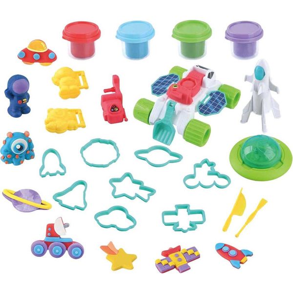Playgo Set Da Colorare Per Le Avventure Spaziali - 4 Vasi Di Argilla-image
