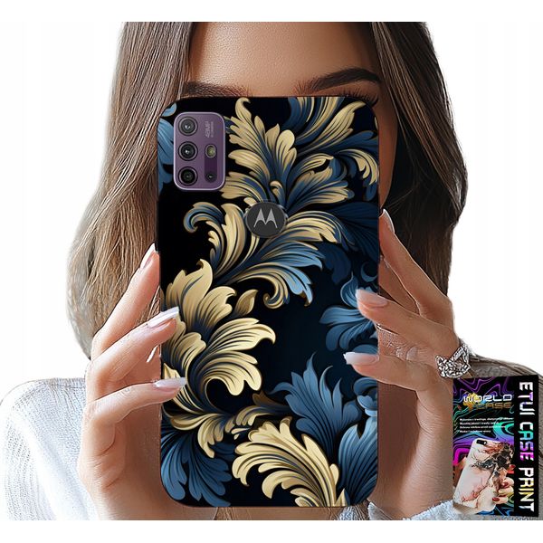 Custodia Per Motorola Moto G10 / G30 - Elegante Custodia Dorata Con Motivi Alla Moda-image