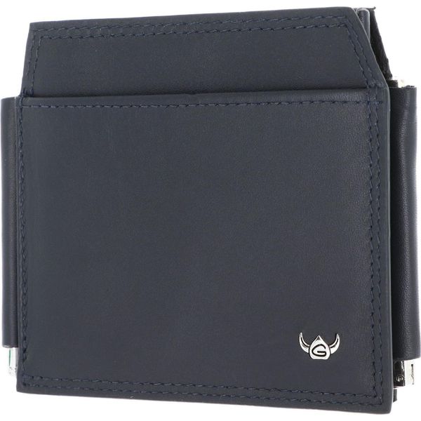 Golden Head Pelle Fermasoldi Portacarte Polo Rfid Protect Clip-Scheintasche 1923 Marineblau Blu Scuro-image