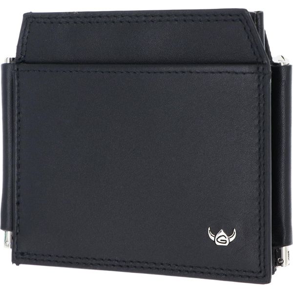 Golden Head Pelle Fermasoldi Portacarte Polo Rfid Protect Clip-Scheintasche 1923 Schwarz Nero-image