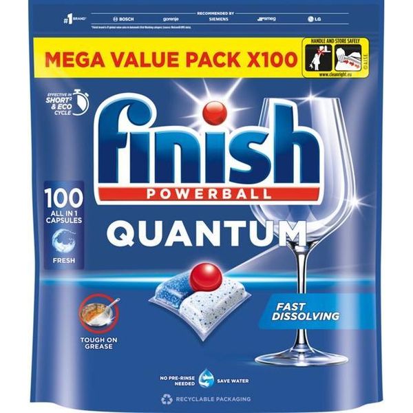 Pastiglie Per Lavastoviglie Finish Quantum All In 1 Regular - 100 Pezzi-image