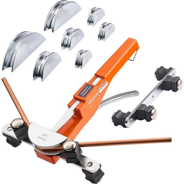 Vevor Curvatubi, 6-22 Mm, Curvatubi Fino A 90°, Avanti, Utensile Di Curvatura Manuale, Curvatubi Con 7 Ganasce In Lega Di Alluminio, Utensili Hvac, Per La Manutenzione Di Impianti Di Refrigerazione In Rame E Alluminio-image