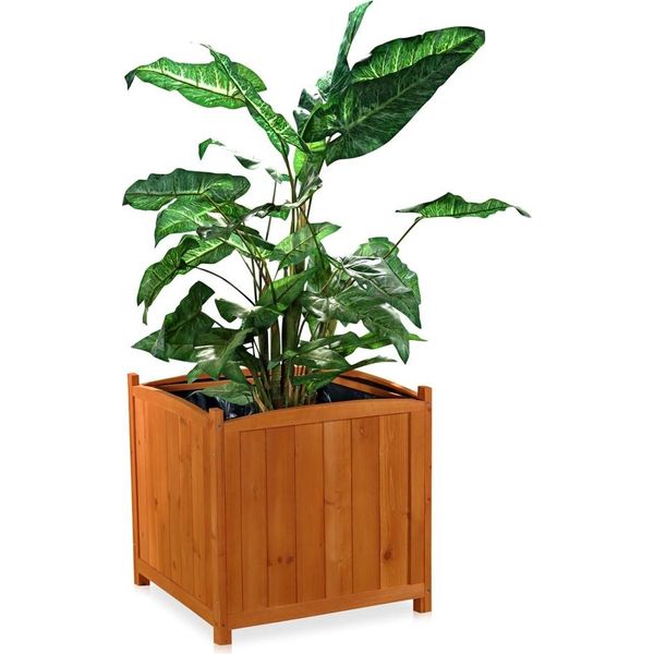 Melko Vaso Da Fiori Fioriera Cassetta Per Fioriera Trogolo In Legno - 50 Cm-image