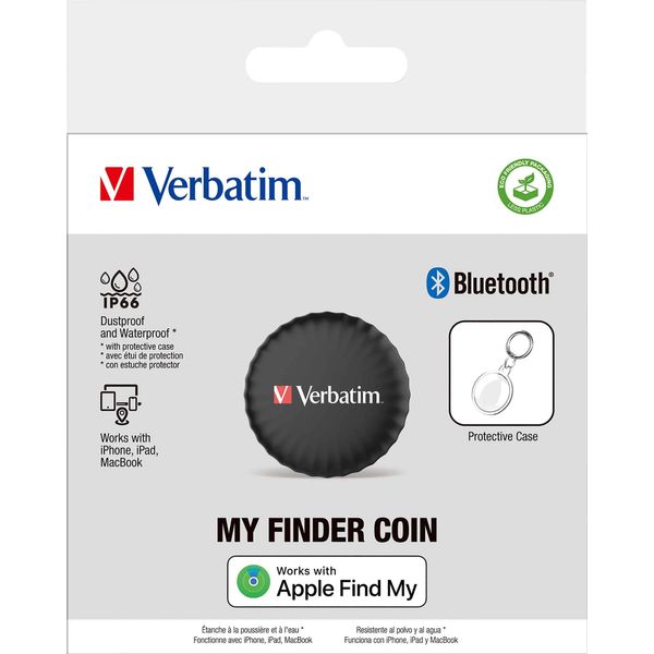 Verbatim My Finder Coin, Nero Localizzatore Bluetooth 32133-image