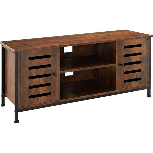 Tectake - Mobile Tv Carlow - Industriale - Marrone Scuro - 110X41,5X50,5Cm-image