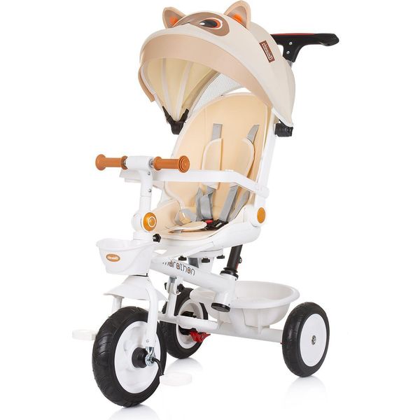 Chipolino Triciclo Marathon 2 In 1, Sedile Reversibile, Ruote In Gomma, Tetto Marrone Chiaro-image