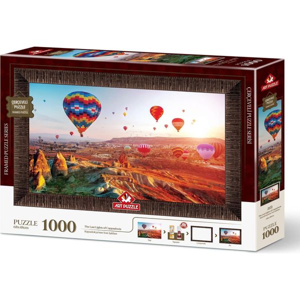 Art Puzzle Puzzle Con Cornice E Colla 3In1 Palloncini Sulla Cappadocia 1000 Pezzi-image