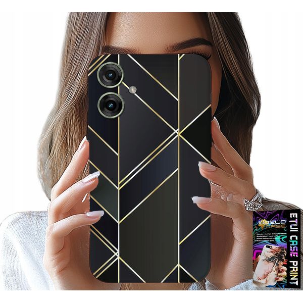 Custodia Per Realme Note 60 - Cornici Dorate, Motivi Eleganti + Vetro-image