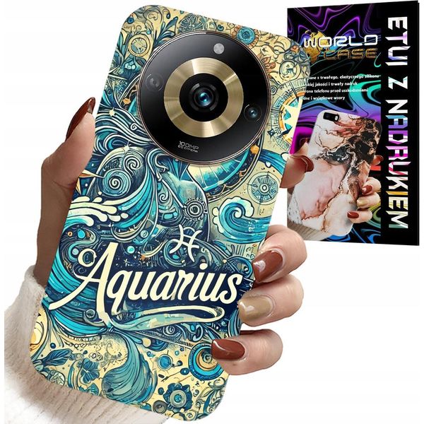 Custodia Per Realme 11 Pro - Segno Zodiacale, Acquario, Astronomia Cover Posteriori-image
