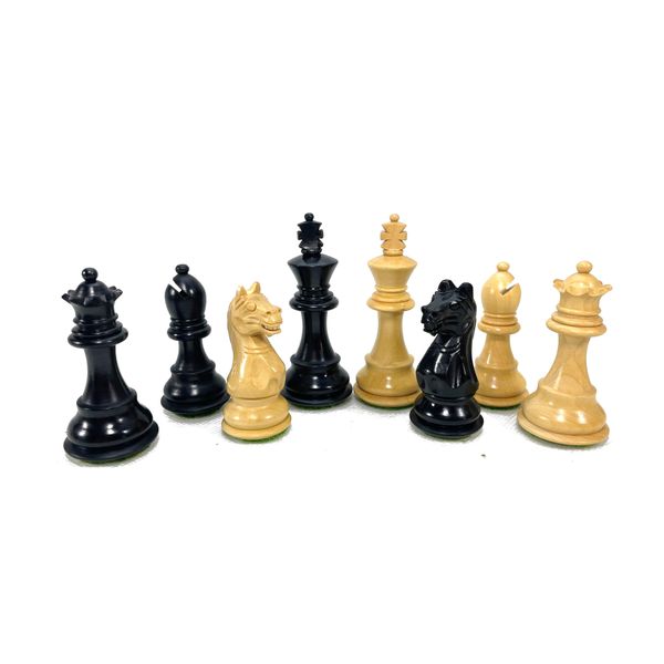 Set Di Pezzi Degli Scacchi Knight Supreme 3,1'' In Legno Di Bosso, Realizzati A Mano In India-image