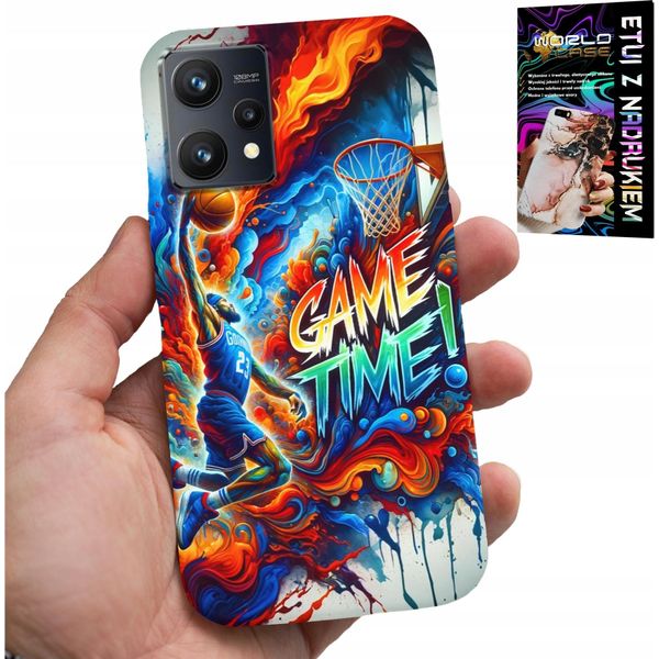 Custodia Per Realme 9 5G - Basket Nba Game Time, Custodia + Vetro-image